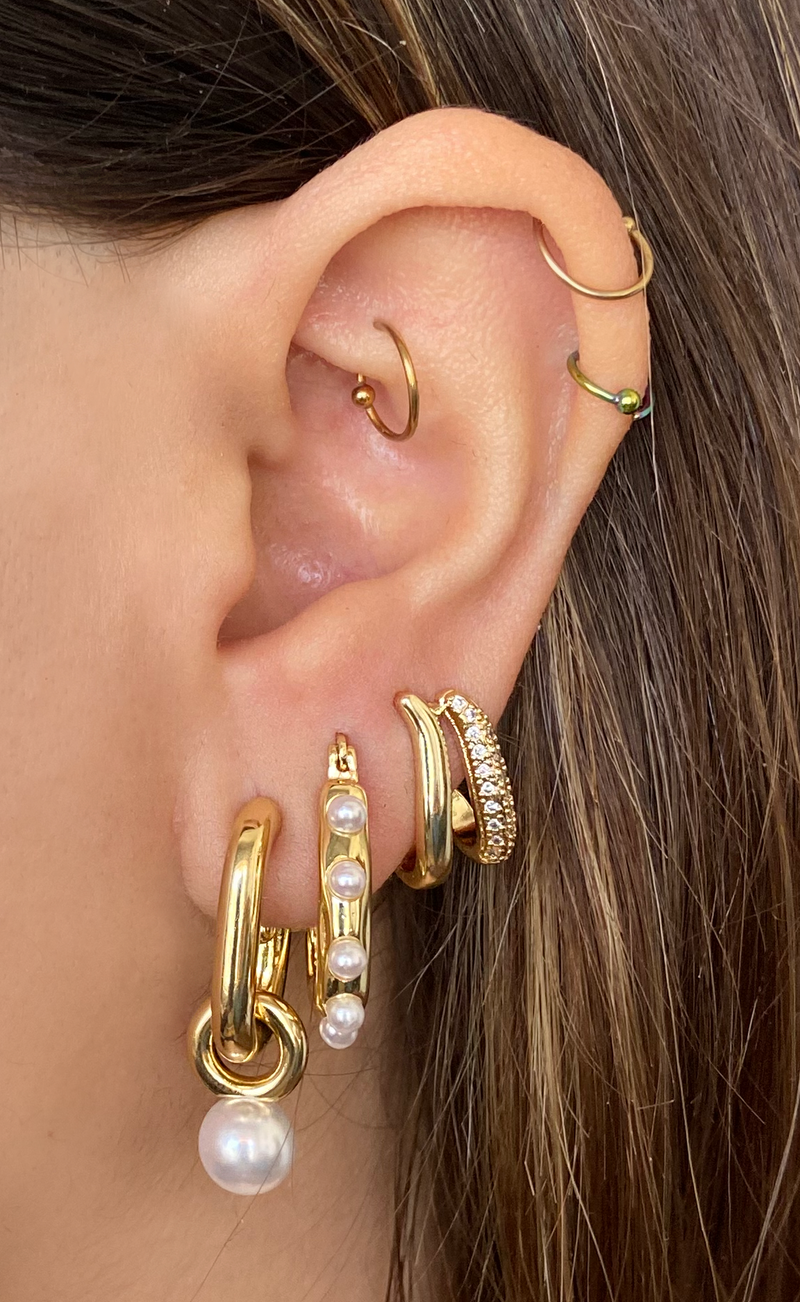 Aretes Perlas Organicos
