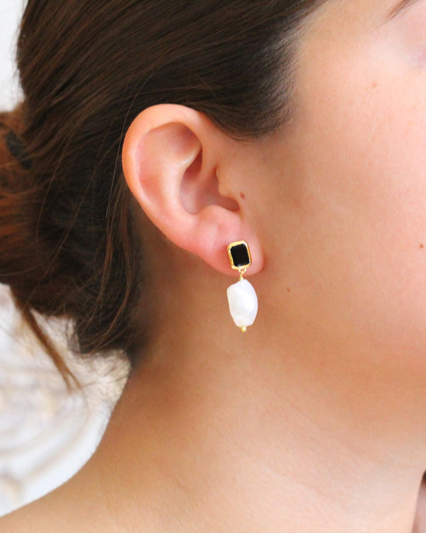 Aretes BLACK ONYX / PEARL
