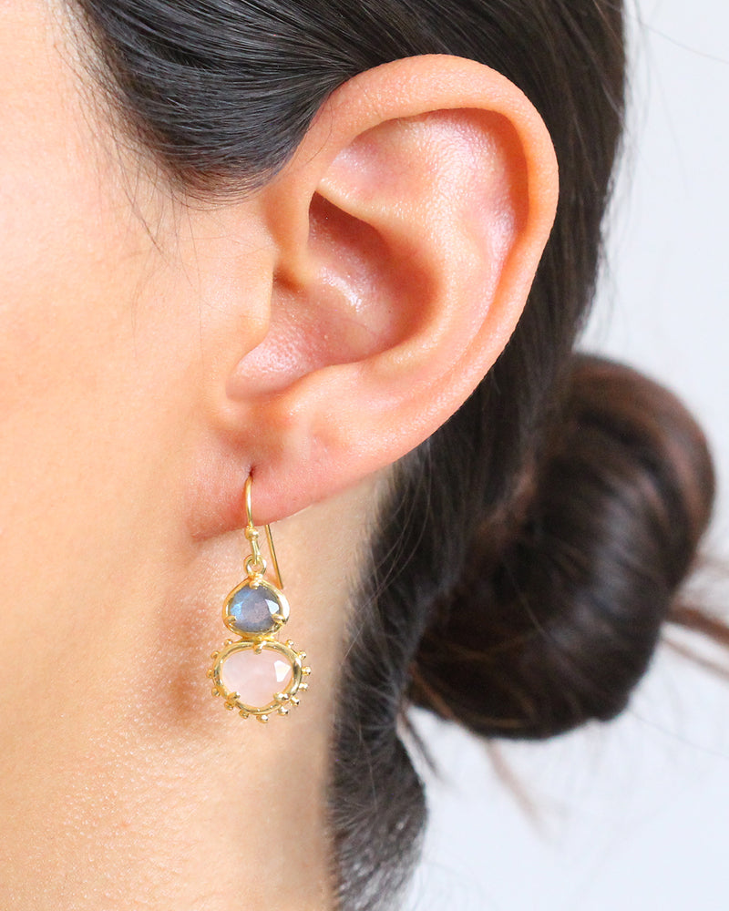Aretes Dobles LABRADORITE