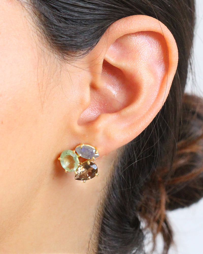 Aretes Triple Piedra