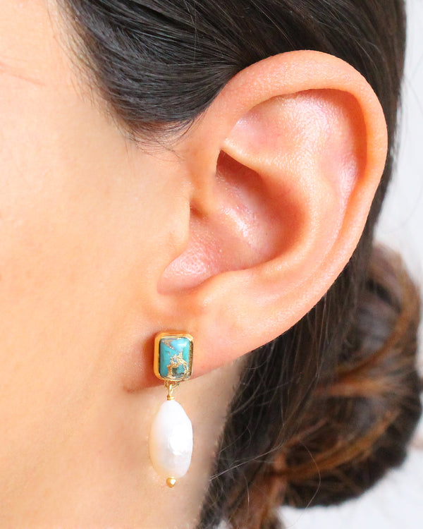 Aretes copper Turquoise
