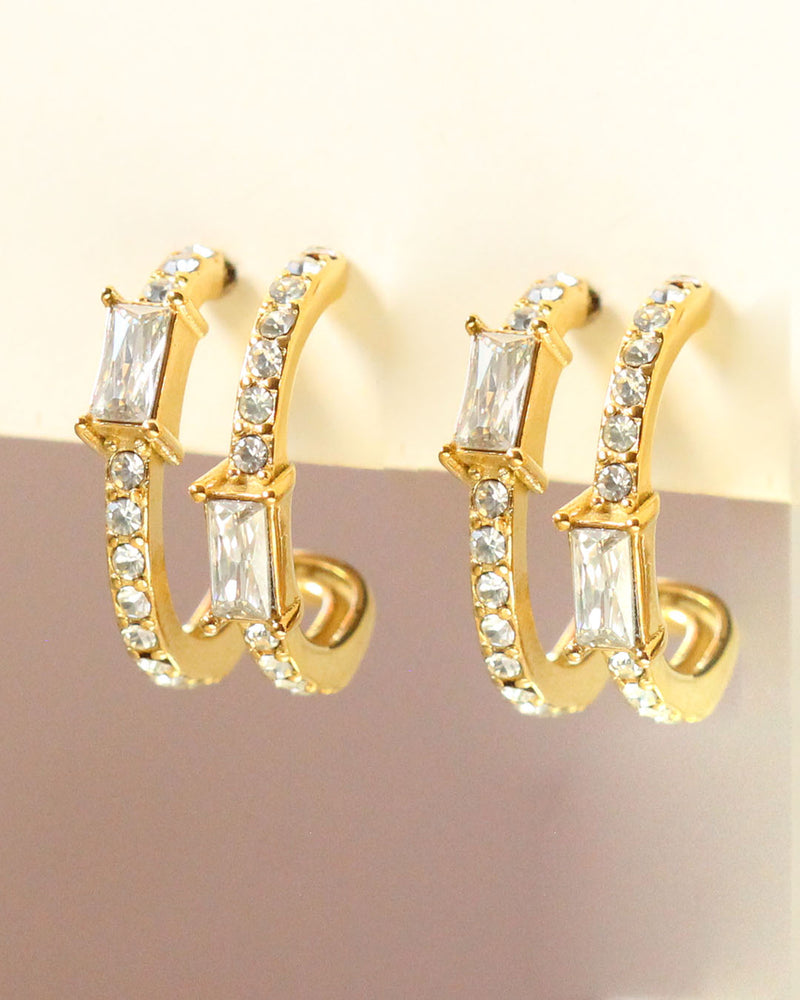 Arracada Doble Zirconias
