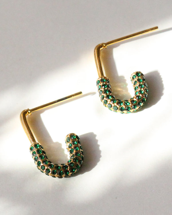 Arete Baston Zirconias Verde