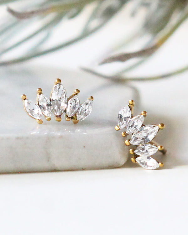 Aretes Abanico Zirconias