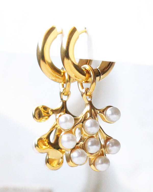 Arete Racimo Perlas