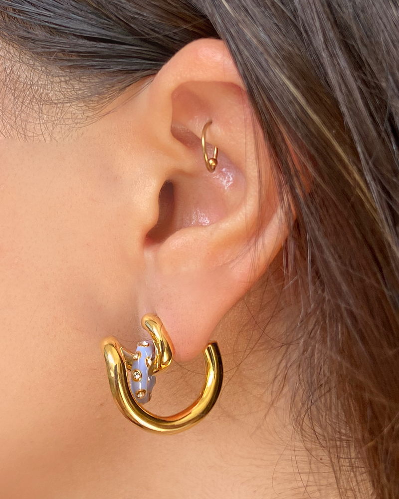 Aretes Torcido Morado