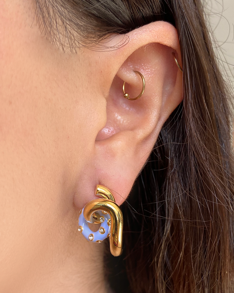 Aretes Torcido Morado
