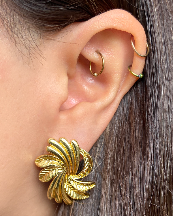 Aretes Espiral Hojas