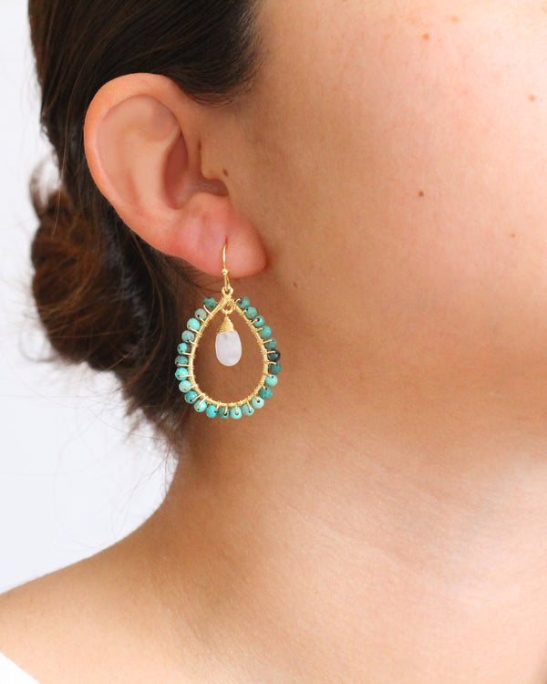 Aretes Gota RAINBOW TURQUOISE