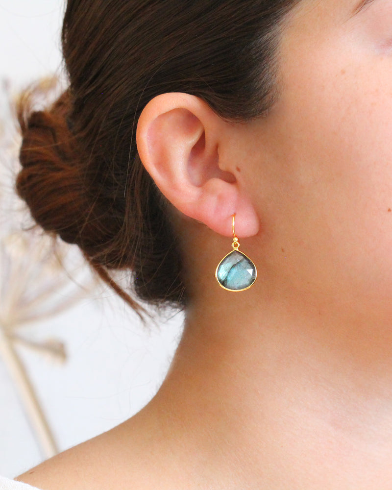 Aretes piedra natural COPPER TURQUOISE / AQUA HYDRO