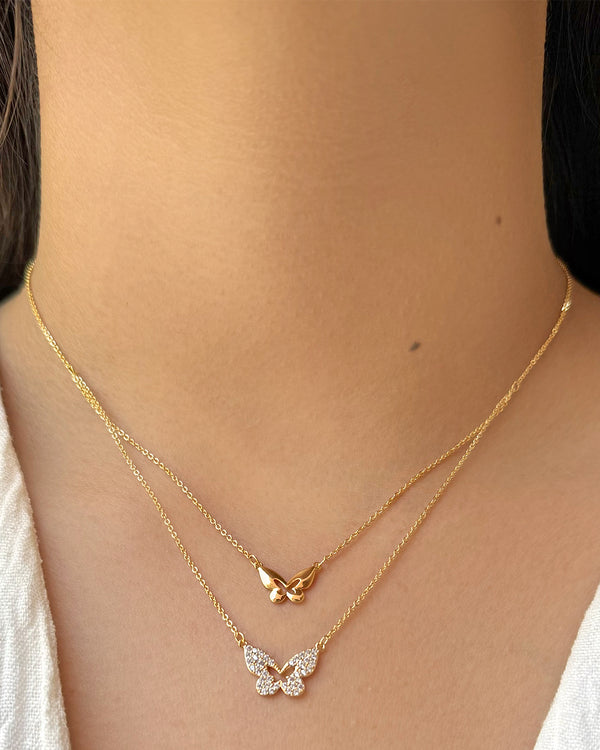Collar Doble Mariposa