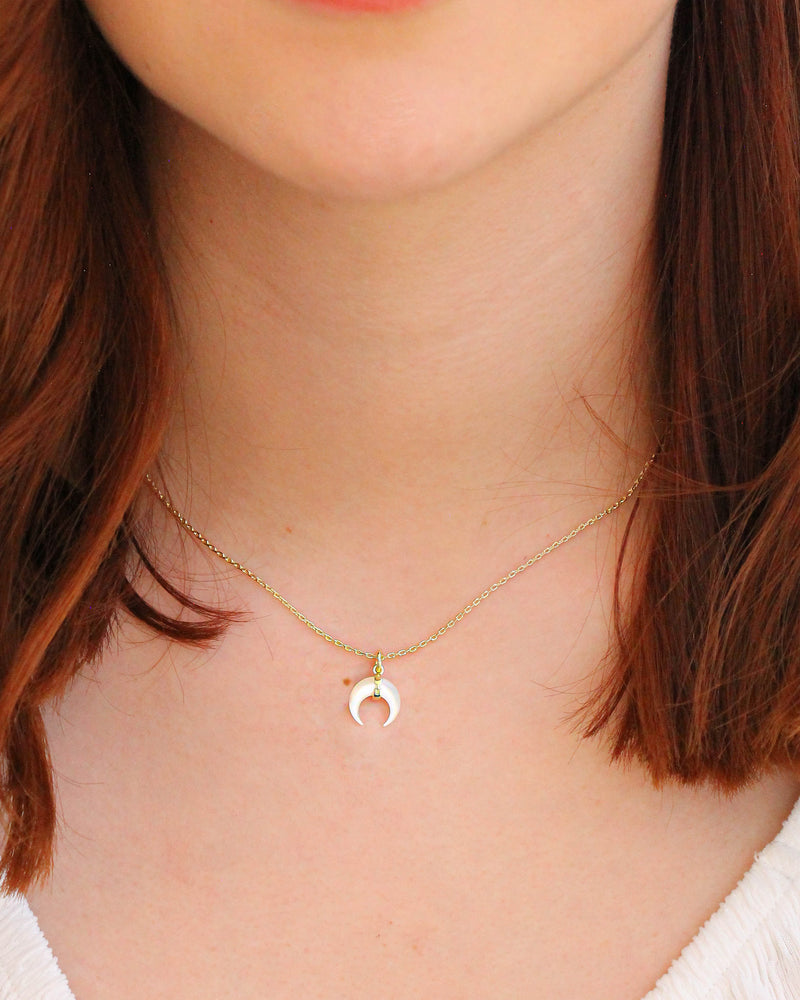 Collar madre perla cuernos