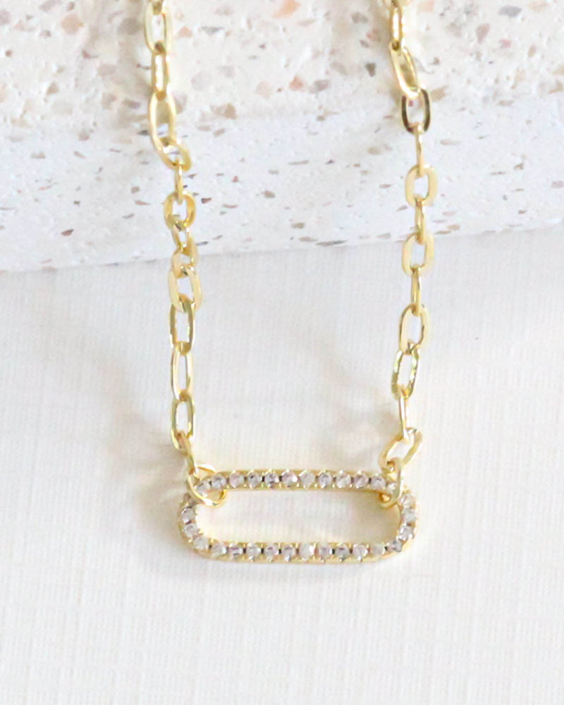 Collar ovalo Zirconias