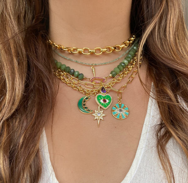 Collar medalla Azul Ojo