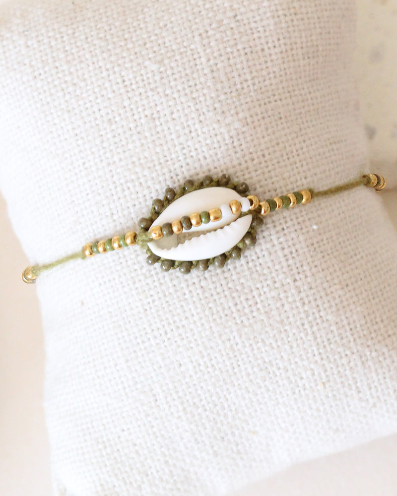 Pulsera caracol verde