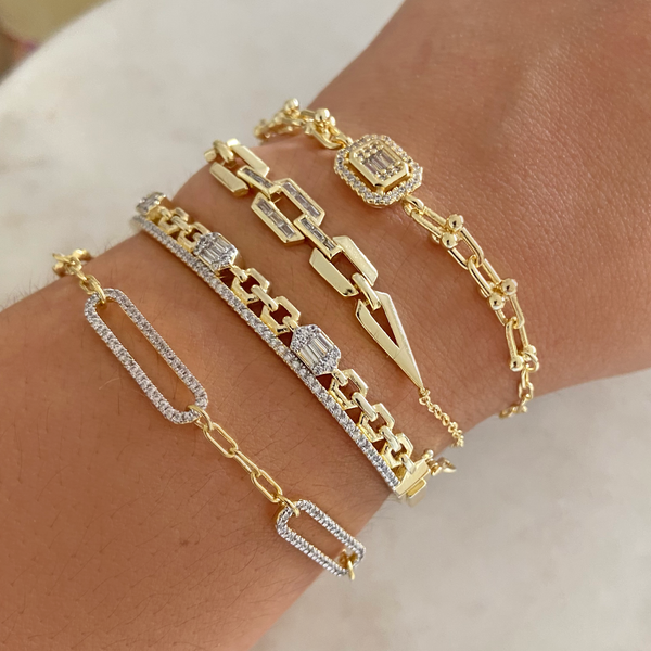 Pulsera 3 links Zirconias