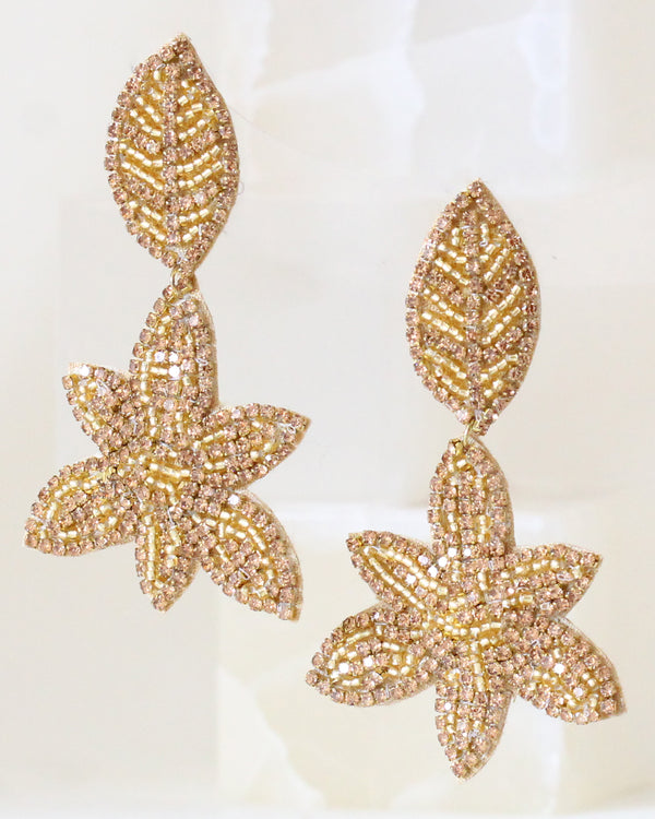 Aretes Dorado Glam Colgante