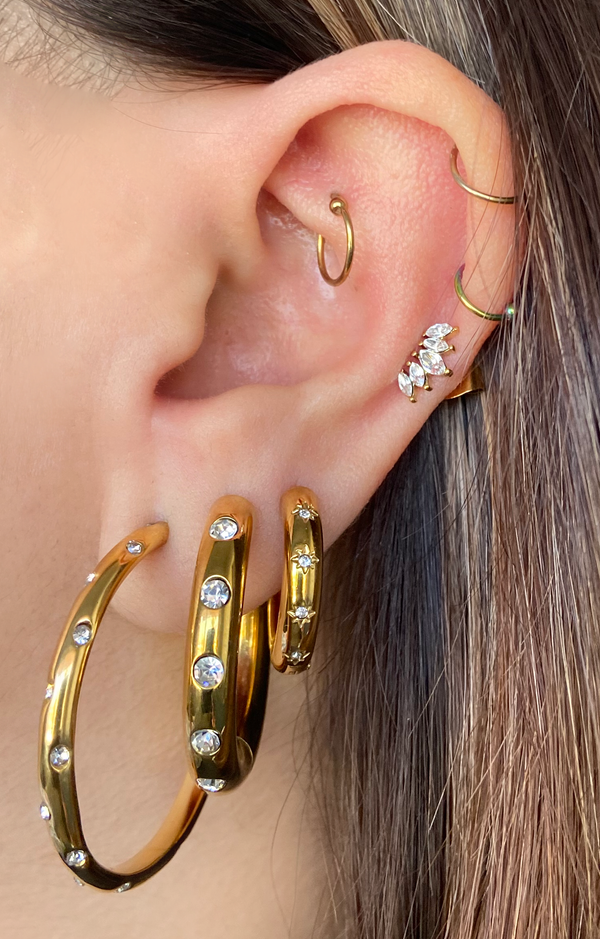 Aretes Abanico Zirconias