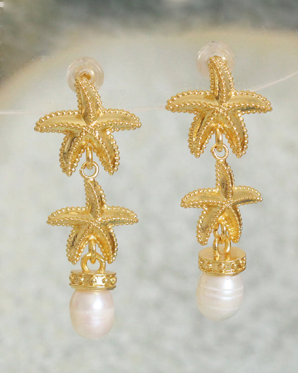 Aretes Estrella Cascada Perla