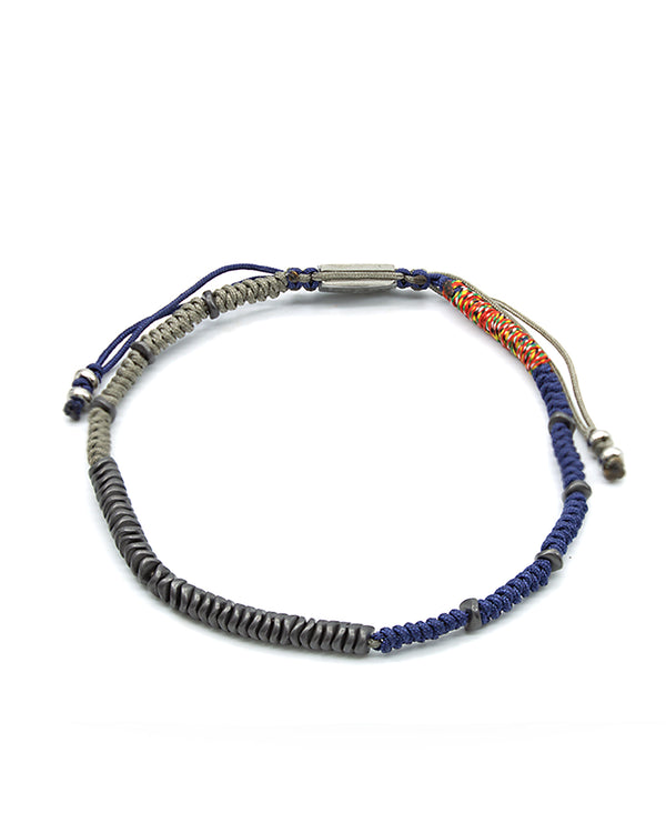 Pulsera Tejida Resorte Azul