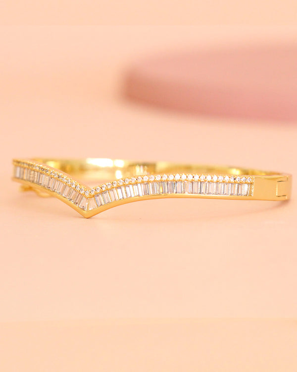 Pulsera V Blanco  Cristales
