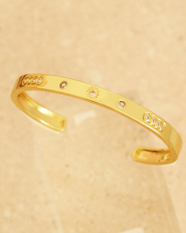 Pulsera Dorada Zirconias Sol