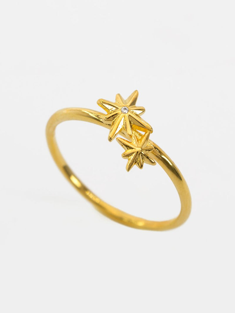 Anillo Doble Estrella - PINK REVOLVER