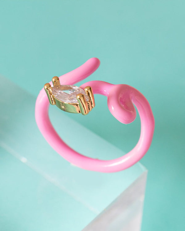 Anillo Rosa Chueco - PINK REVOLVER