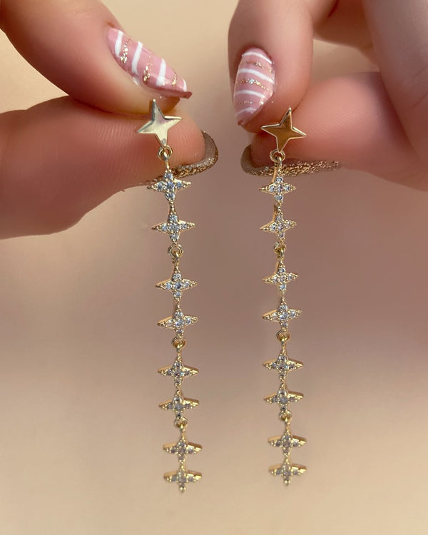 Aretes Cascada Estrellas - PINK REVOLVER