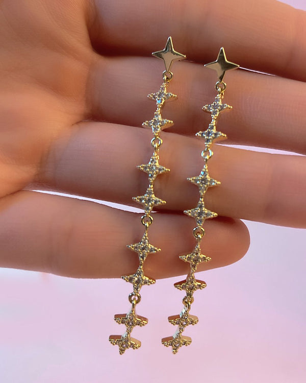 Aretes Cascada Estrellas - PINK REVOLVER