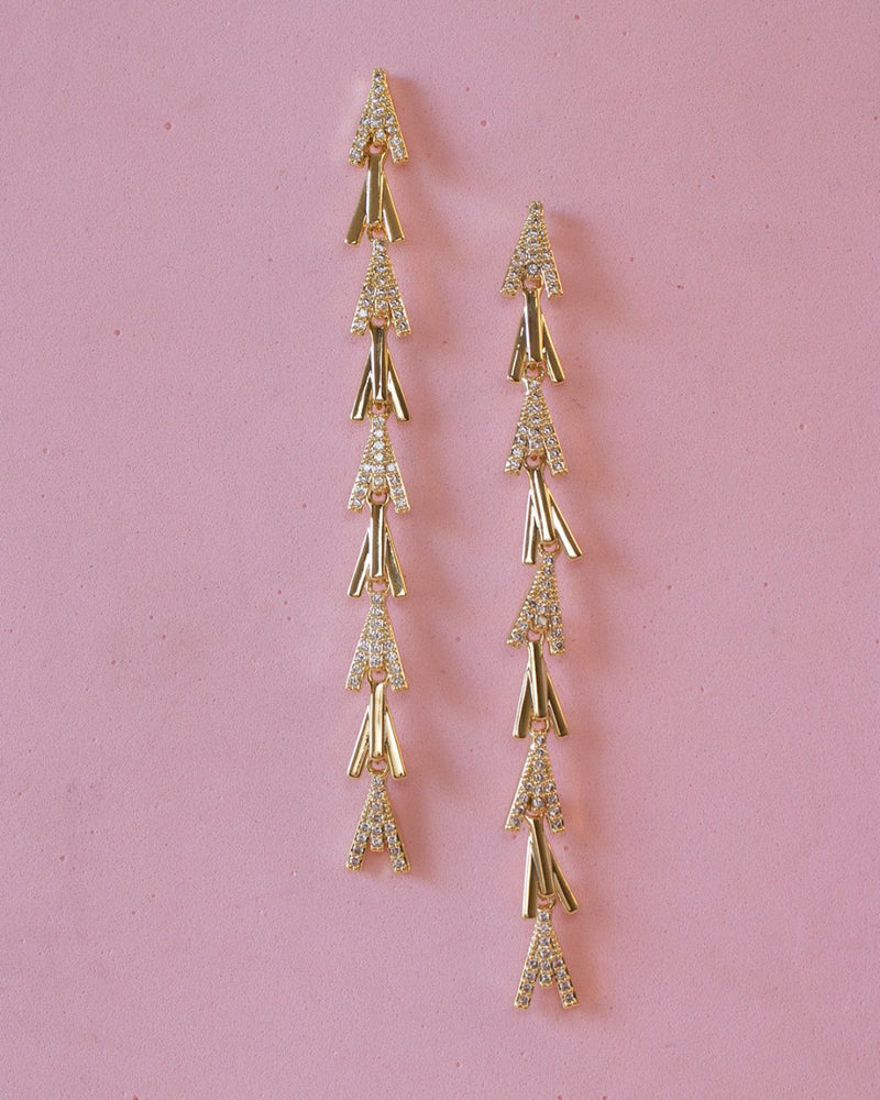 Aretes Largo Cascada - PINK REVOLVER