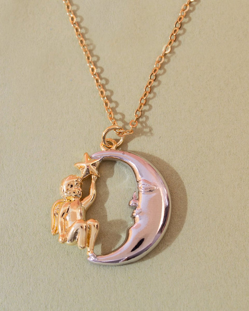 Collar Luna Ángel Bicolor - PINK REVOLVER