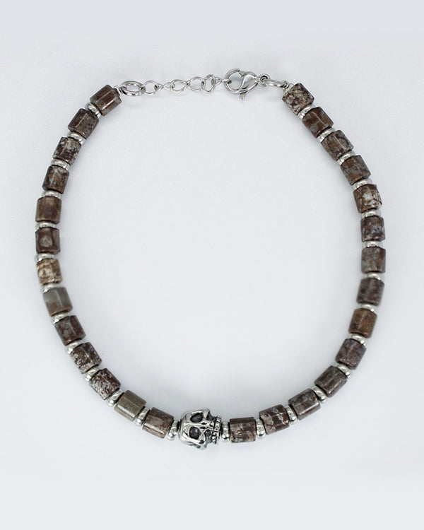 Pulsera Acero con Dije Calavera - PINK REVOLVER